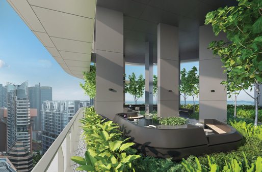 Sky garden terrace daytime